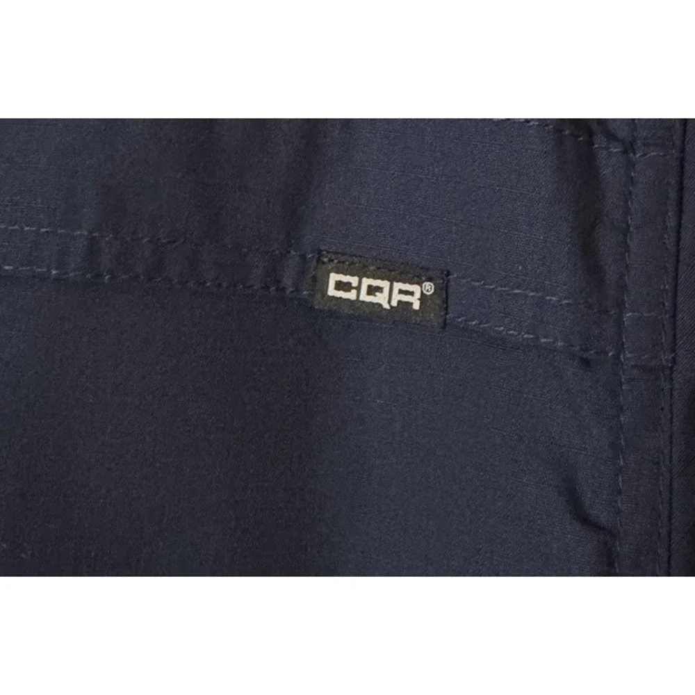NWT CQR Gear Tactical Series Mens Short Sleeve Navy Blue Button Up Shirt 2XL